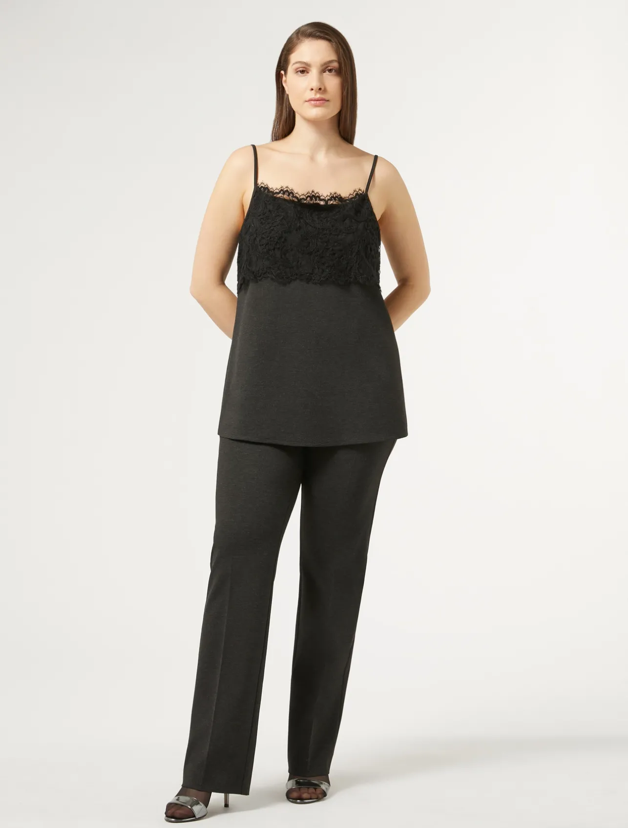 Sale Marina Rinaldi Jersey trousers DARKGREY