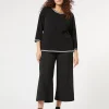 Sale Marina Rinaldi Jersey trousers BLACK