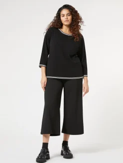 Sale Marina Rinaldi Jersey trousers BLACK