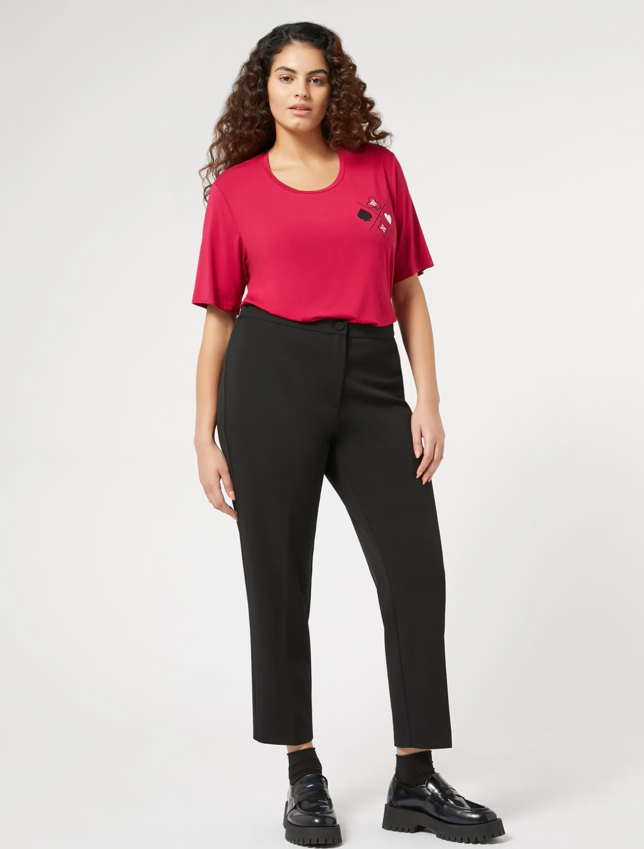 Online Marina Rinaldi Jersey trousers BLACK