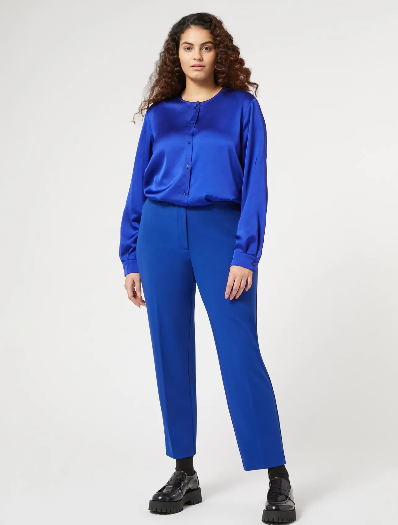 Best Marina Rinaldi Jersey trousers CORNFLOWERBLUE