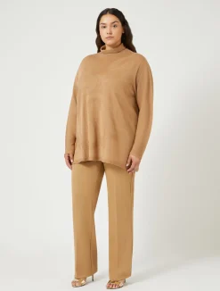 Online Marina Rinaldi Jersey trousers CAMEL