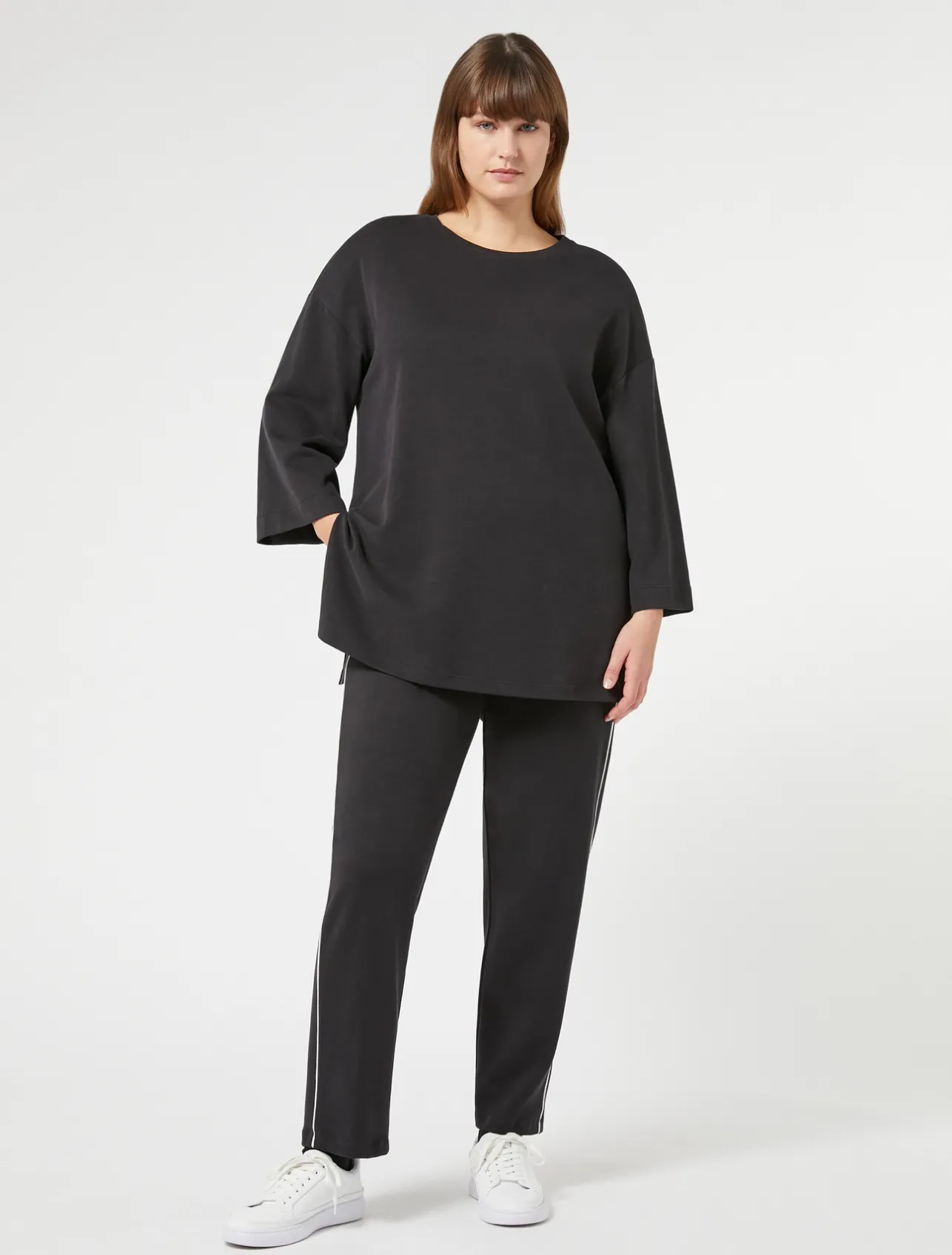 Fashion Marina Rinaldi Jersey trousers BLACK