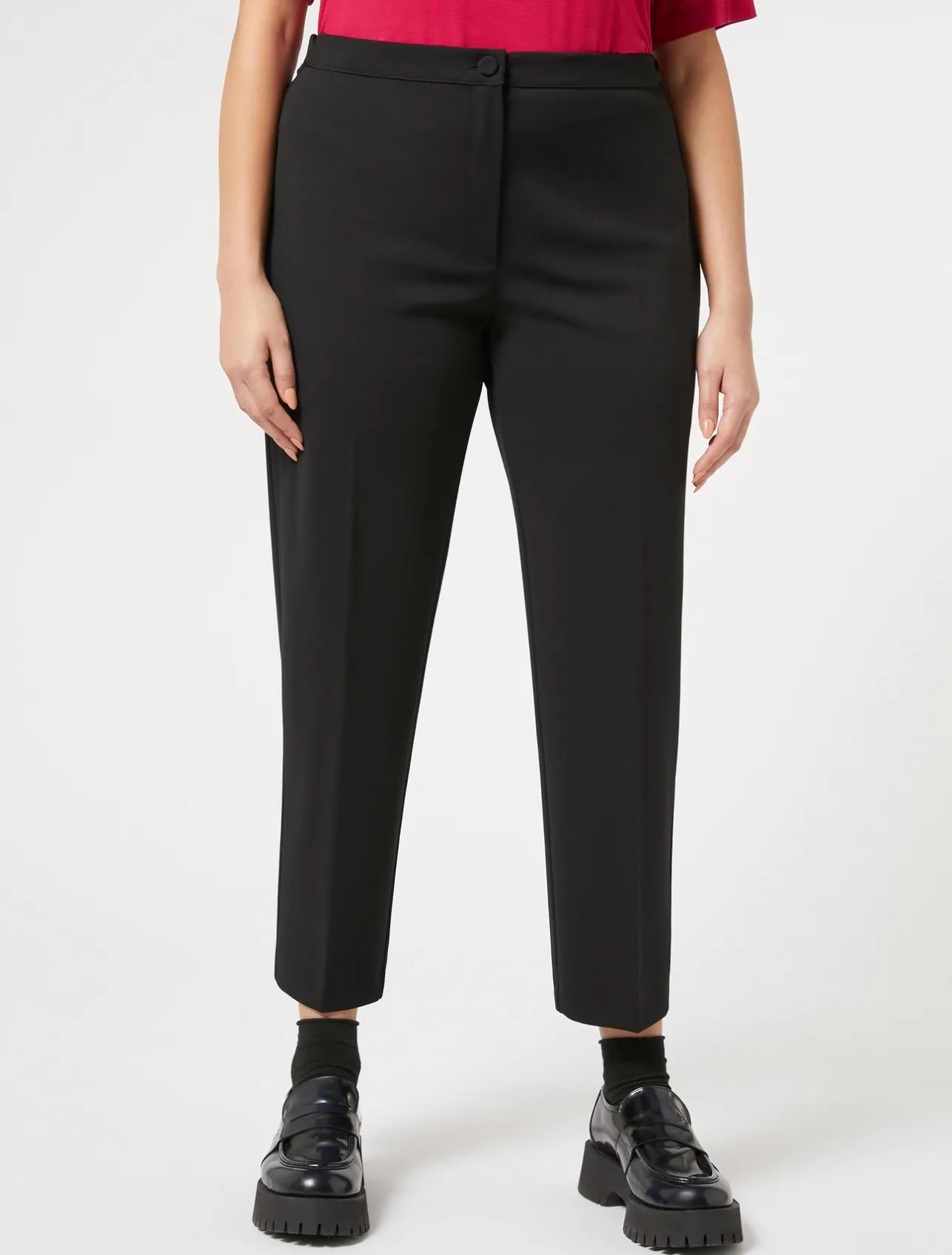 Online Marina Rinaldi Jersey trousers BLACK