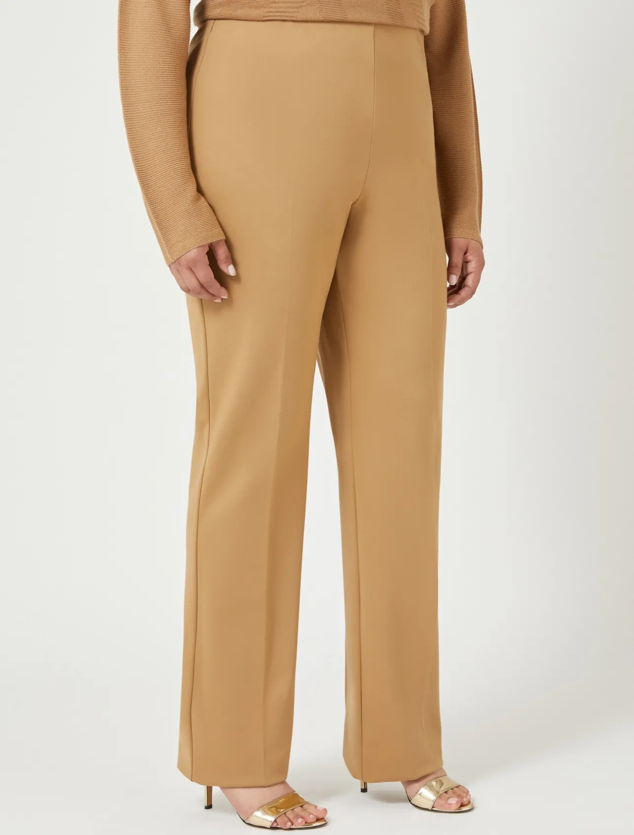 Online Marina Rinaldi Jersey trousers CAMEL