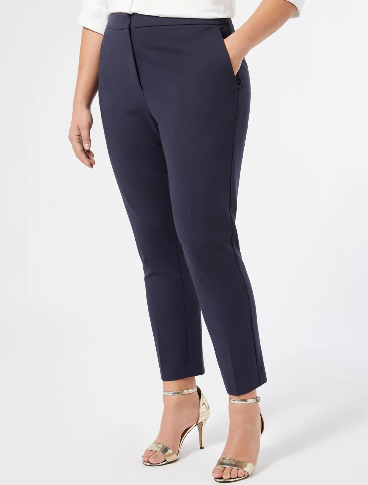 Sale Marina Rinaldi Jersey trousers MIDNIGHTBLUE