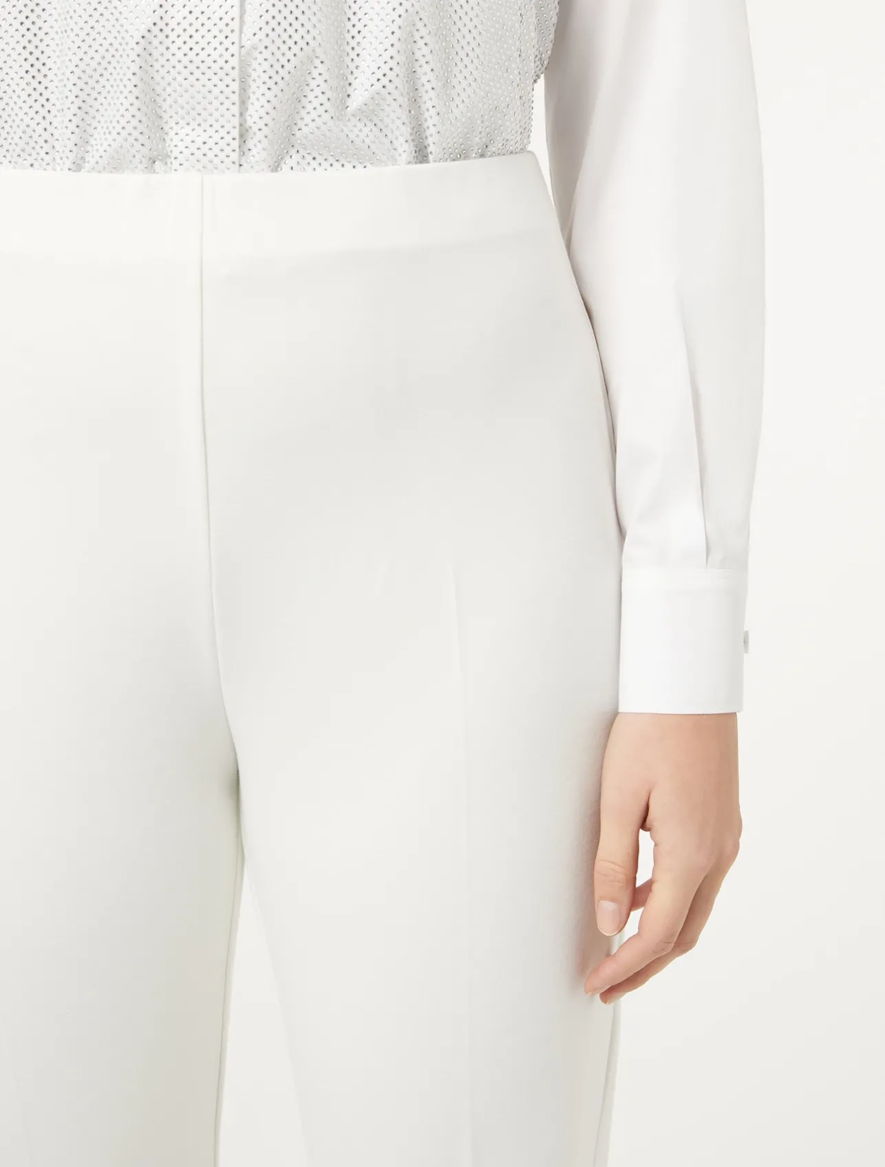 New Marina Rinaldi Jersey trousers WHITE
