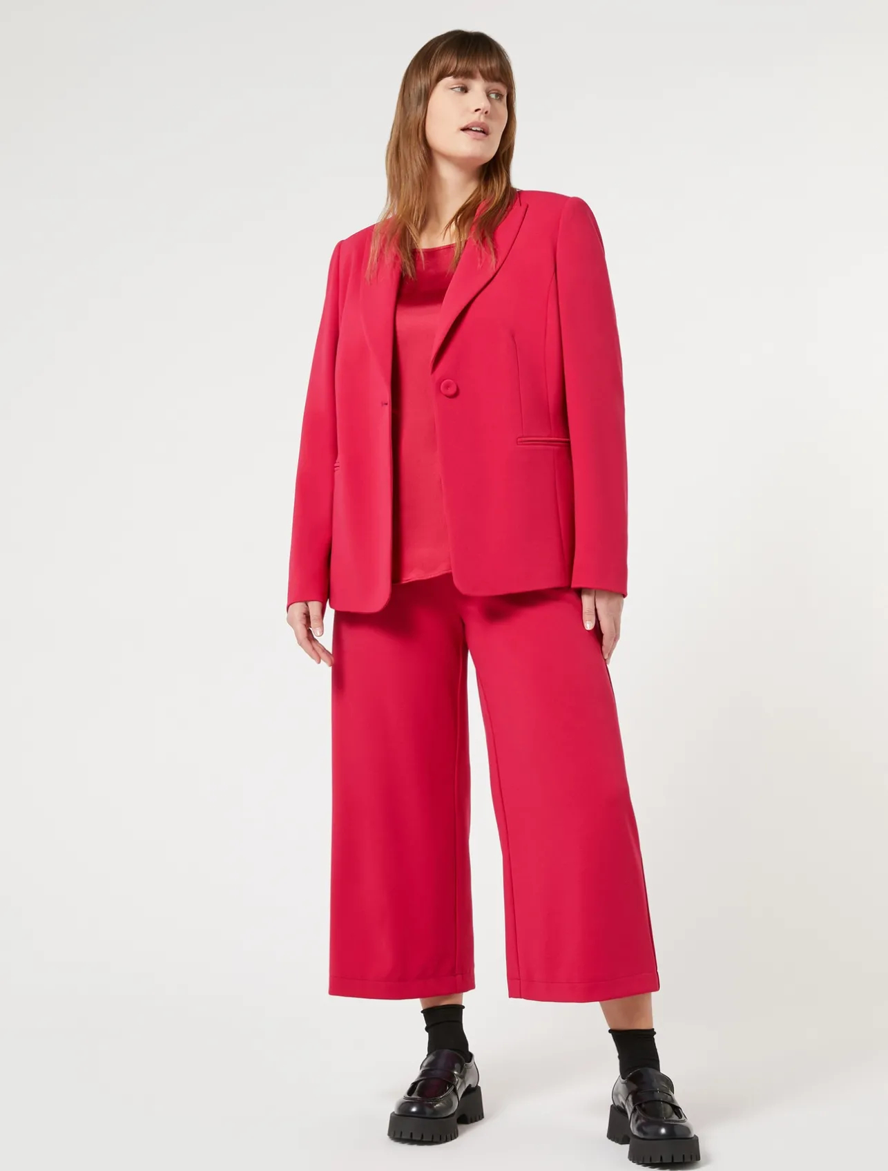 Fashion Marina Rinaldi Jersey trousers FUCHSIA