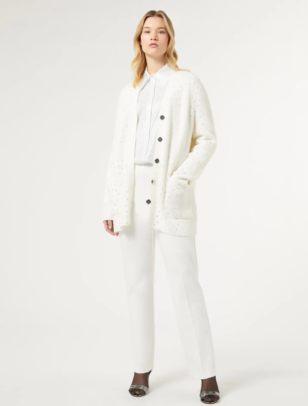 New Marina Rinaldi Jersey trousers WHITE