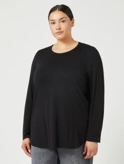 Outlet Marina Rinaldi Jersey T-shirt BLACK