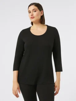 Outlet Marina Rinaldi Jersey T-shirt BLACK
