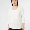 Sale Marina Rinaldi Jersey T-shirt WHITE