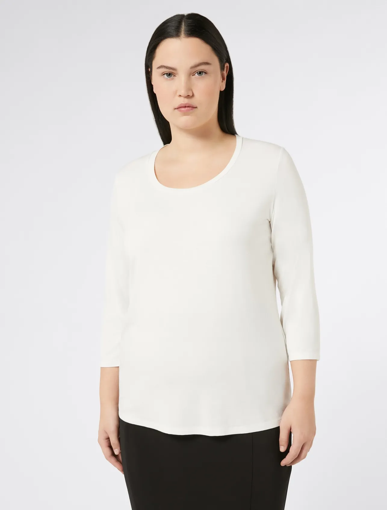 Sale Marina Rinaldi Jersey T-shirt WHITE