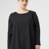 New Marina Rinaldi Jersey T-shirt BLACK