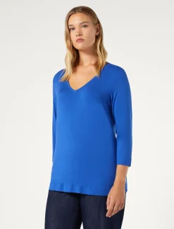 New Marina Rinaldi Jersey T-shirt CHINABLUE