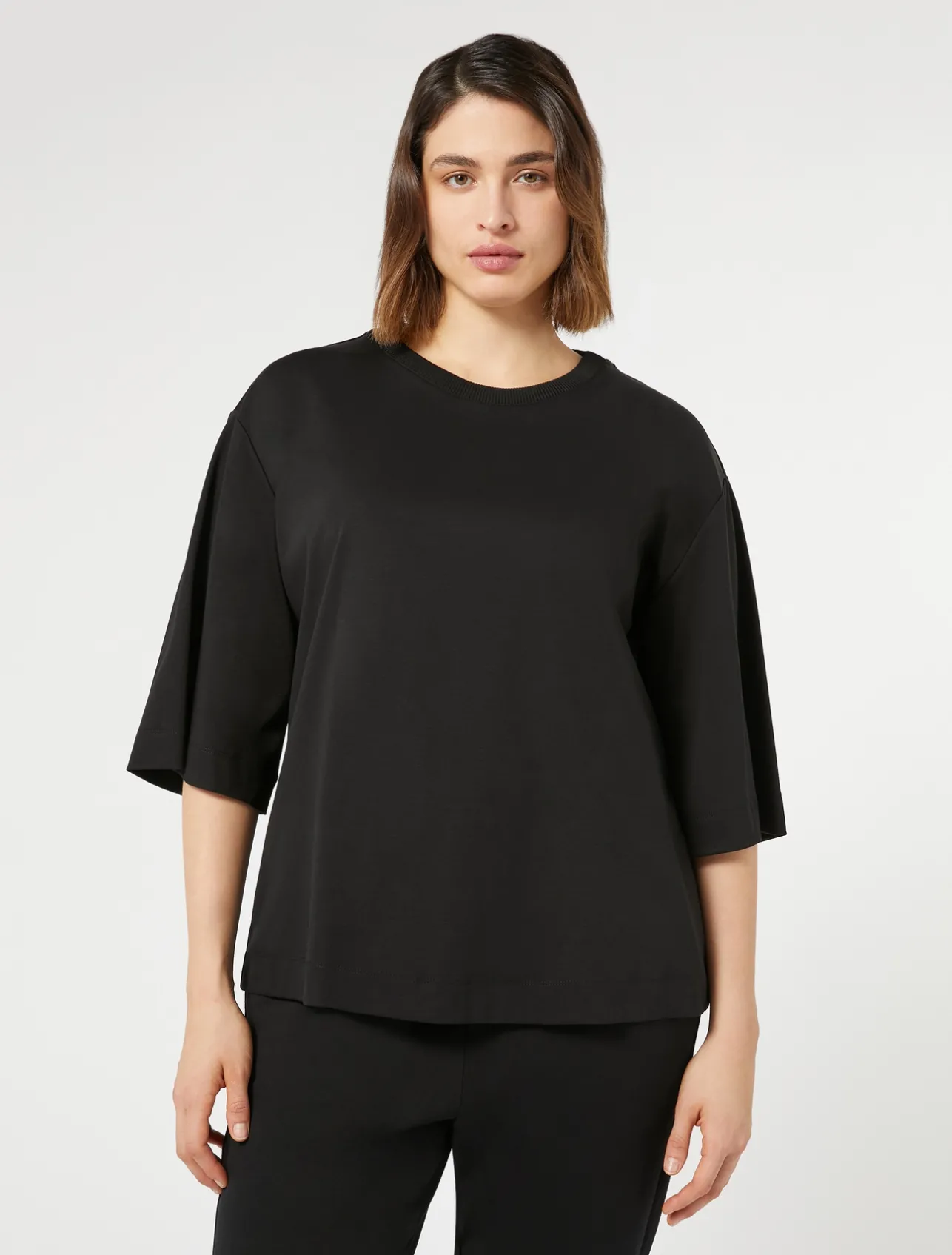 Discount Marina Rinaldi Jersey T-shirt BLACK
