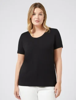 New Marina Rinaldi Jersey T-shirt BLACK