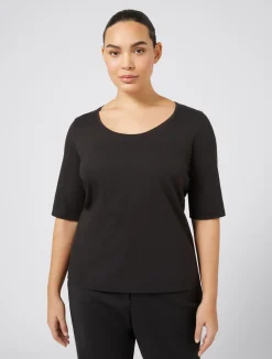 Online Marina Rinaldi Jersey T-shirt BLACK
