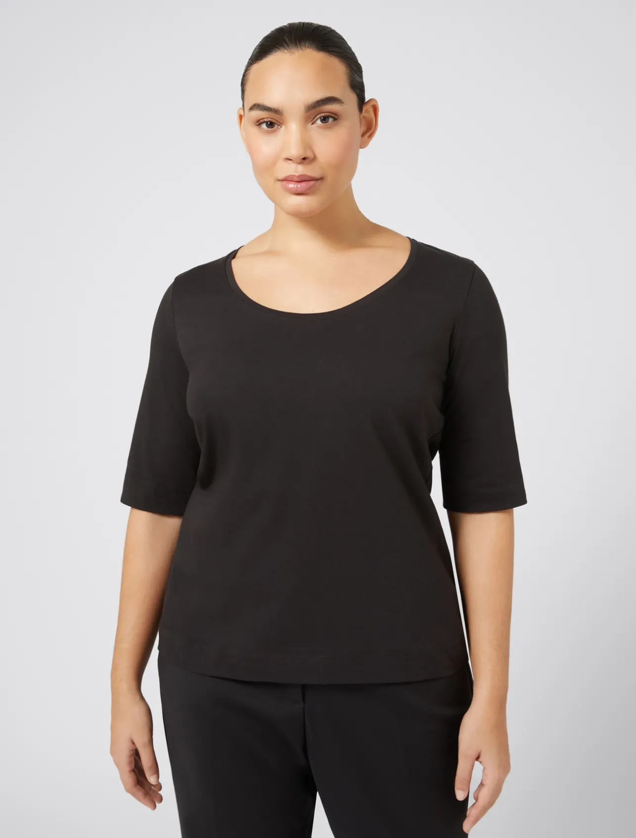 Online Marina Rinaldi Jersey T-shirt BLACK