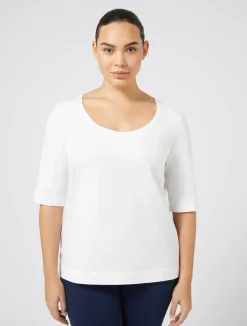 Outlet Marina Rinaldi Jersey T-shirt OPTICALWHITE