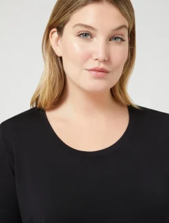 New Marina Rinaldi Jersey T-shirt BLACK