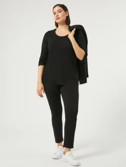Outlet Marina Rinaldi Jersey T-shirt BLACK