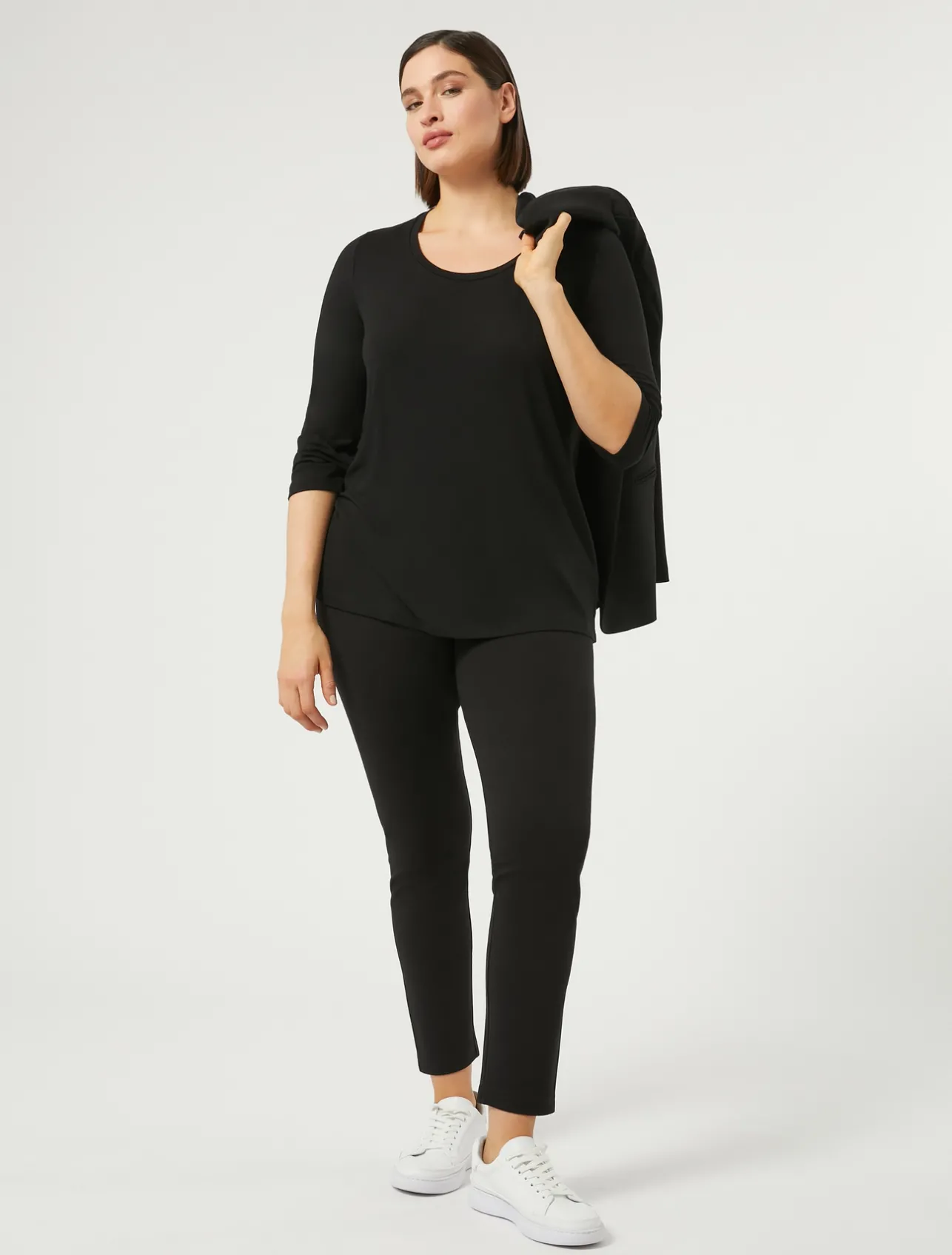 Outlet Marina Rinaldi Jersey T-shirt BLACK