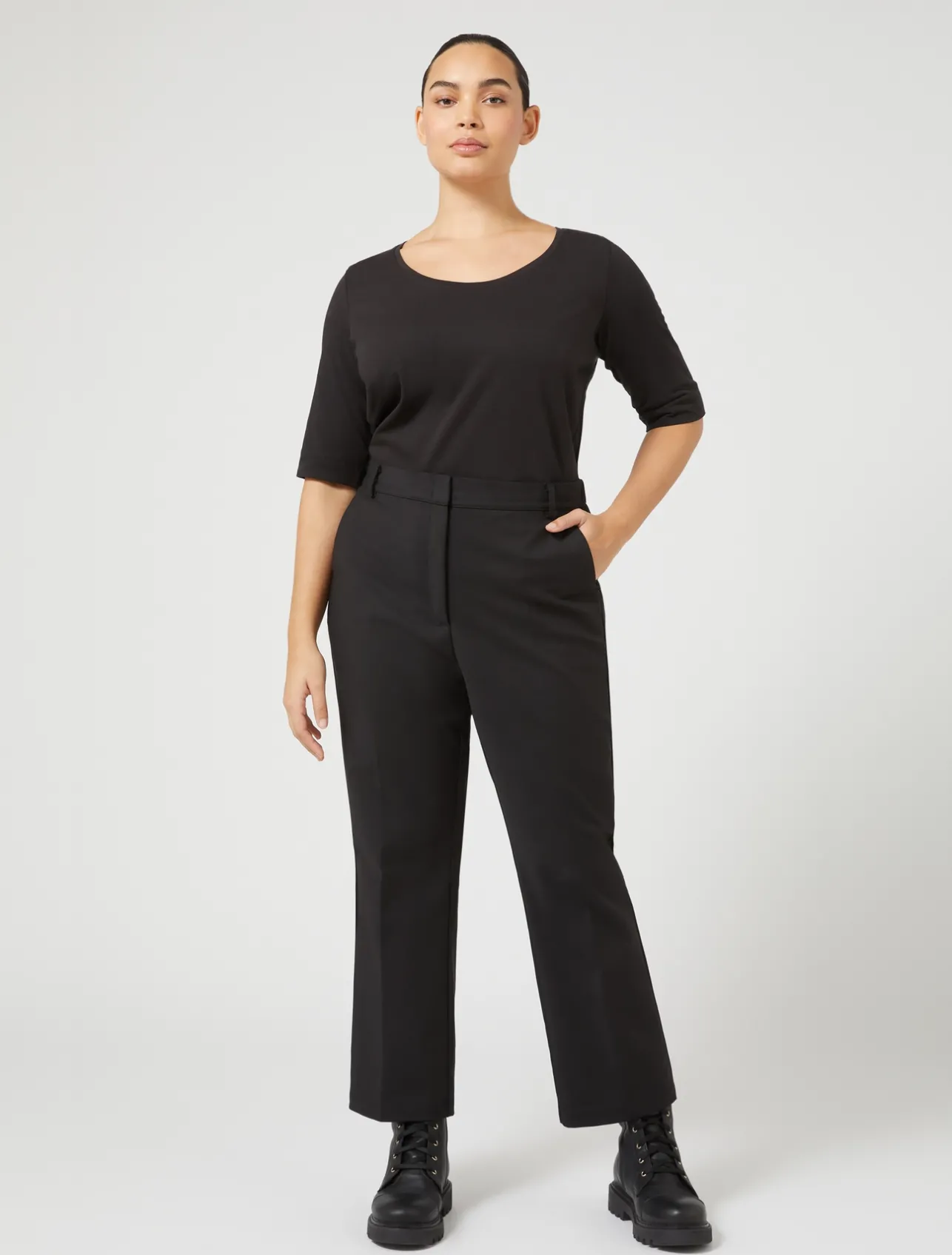 Online Marina Rinaldi Jersey T-shirt BLACK