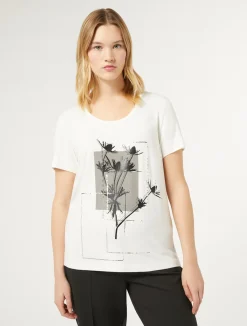 Clearance Marina Rinaldi Jersey T-shirt with embroidery IVORY