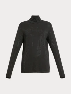 Hot Marina Rinaldi Jersey T-shirt with rhinestones BLACK