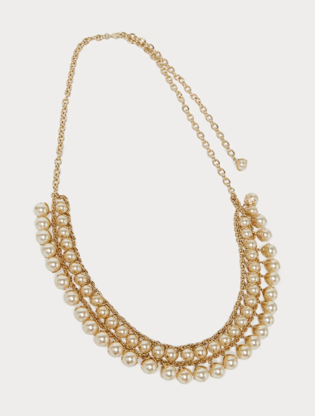 Outlet Marina Rinaldi Jewel belt with beads LIGHTGOLD