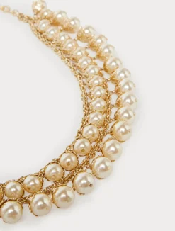 Outlet Marina Rinaldi Jewel belt with beads LIGHTGOLD