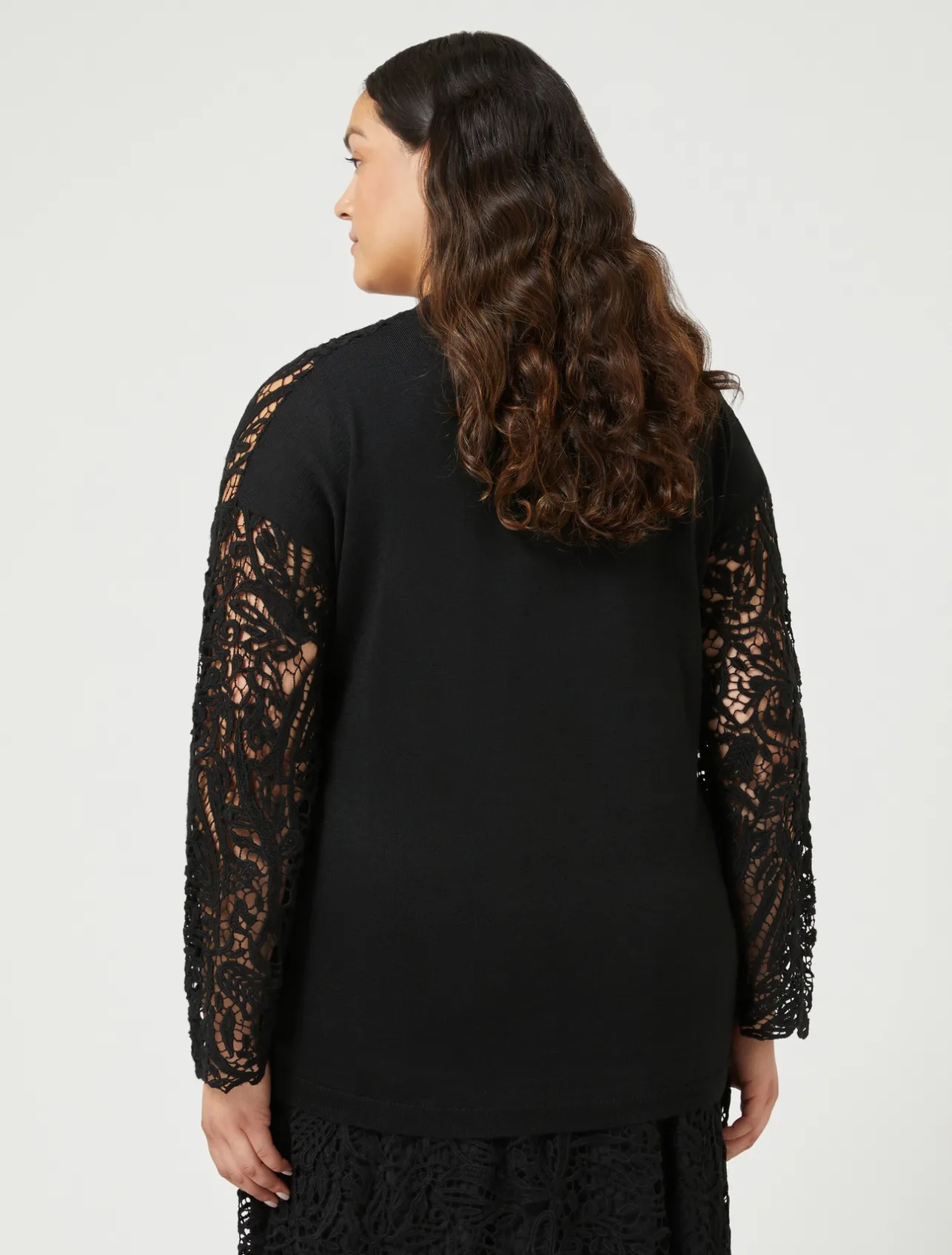 Discount Marina Rinaldi Knit cardigan with embroidery BLACK