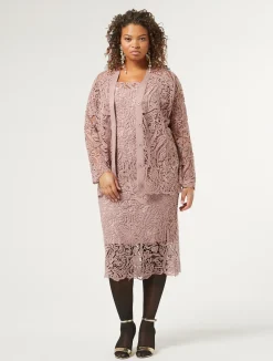 Outlet Marina Rinaldi Knit cardigan with embroidery POWDER