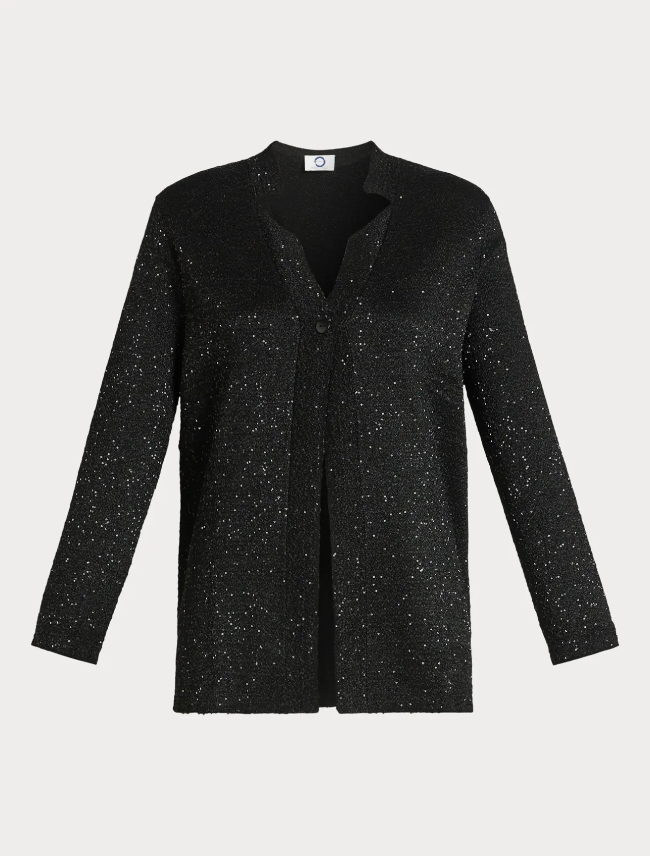 Outlet Marina Rinaldi Knit cardigan with sequins BLACK