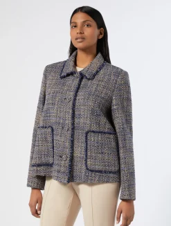 Best Marina Rinaldi Knit fabric jacket MIDNIGHTBLUE
