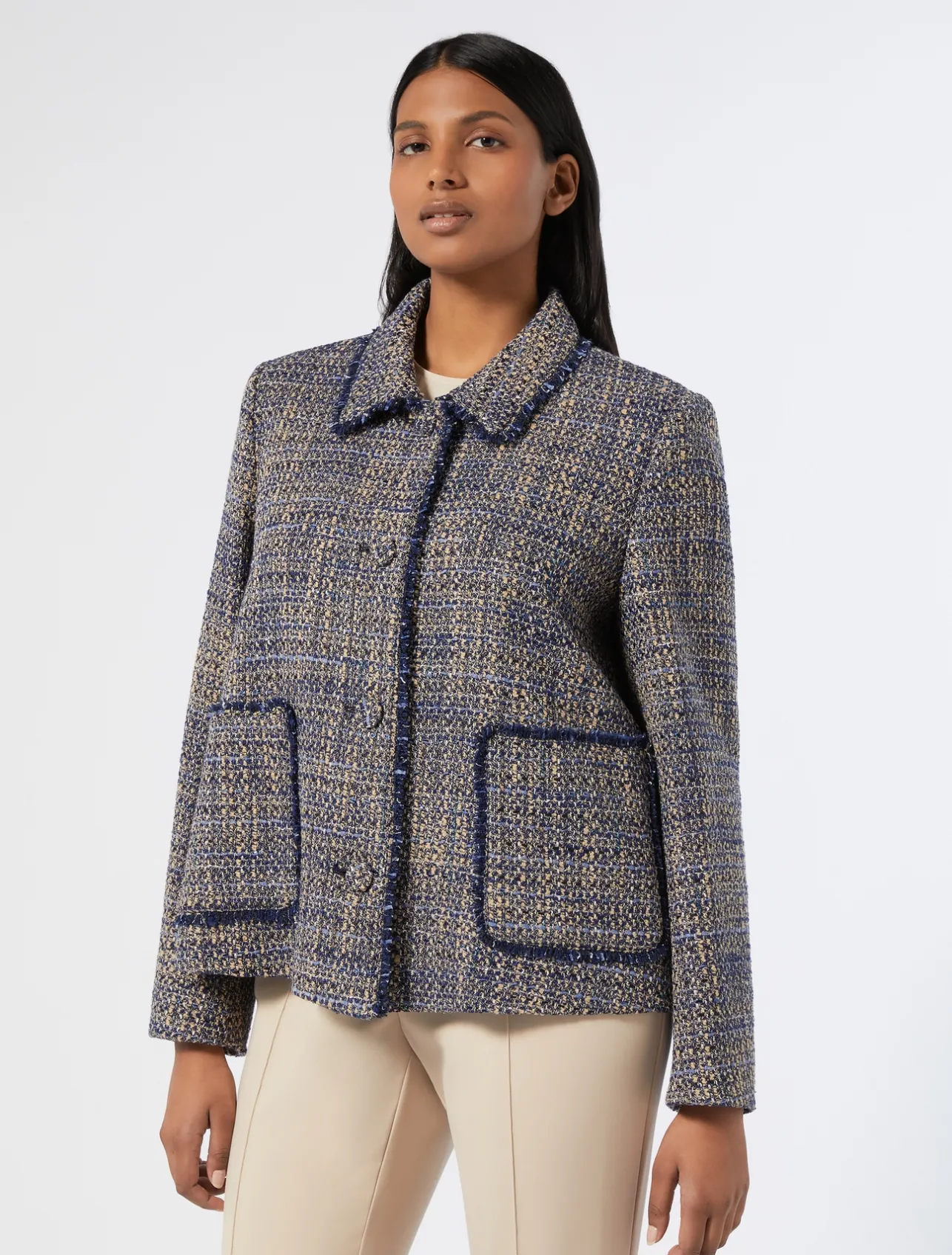 Best Marina Rinaldi Knit fabric jacket MIDNIGHTBLUE