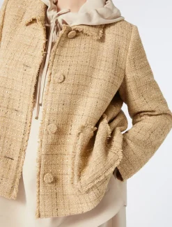 Outlet Marina Rinaldi Knit fabric jacket BEIGE
