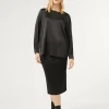 Fashion Marina Rinaldi Knit skirt with sequins BLACK