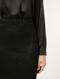 Fashion Marina Rinaldi Knit skirt with sequins BLACK