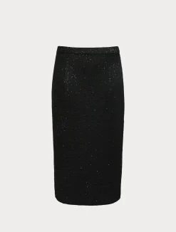 Fashion Marina Rinaldi Knit skirt with sequins BLACK