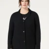 Sale Marina Rinaldi Knit yarn and wool cardigan BLACK