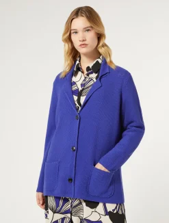 New Marina Rinaldi Knit yarn and wool cardigan PURPLE