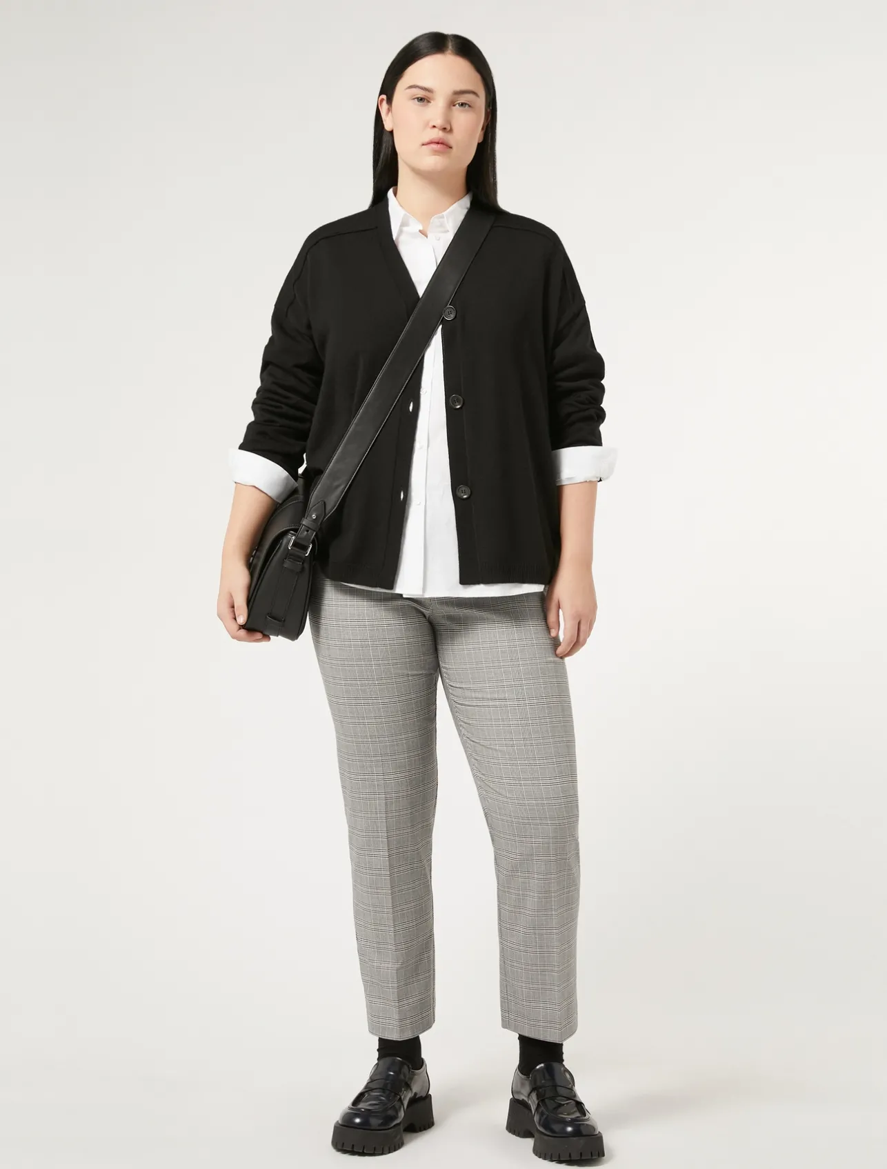 Clearance Marina Rinaldi Knit yarn and wool cardigan BLACK