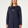 Fashion Marina Rinaldi Knit yarn coat ULTRAMARINE