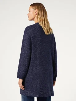 Fashion Marina Rinaldi Knit yarn coat ULTRAMARINE