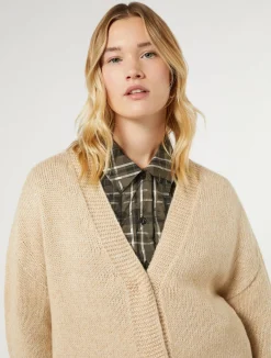 Best Marina Rinaldi Knit yarn coat ALBINO