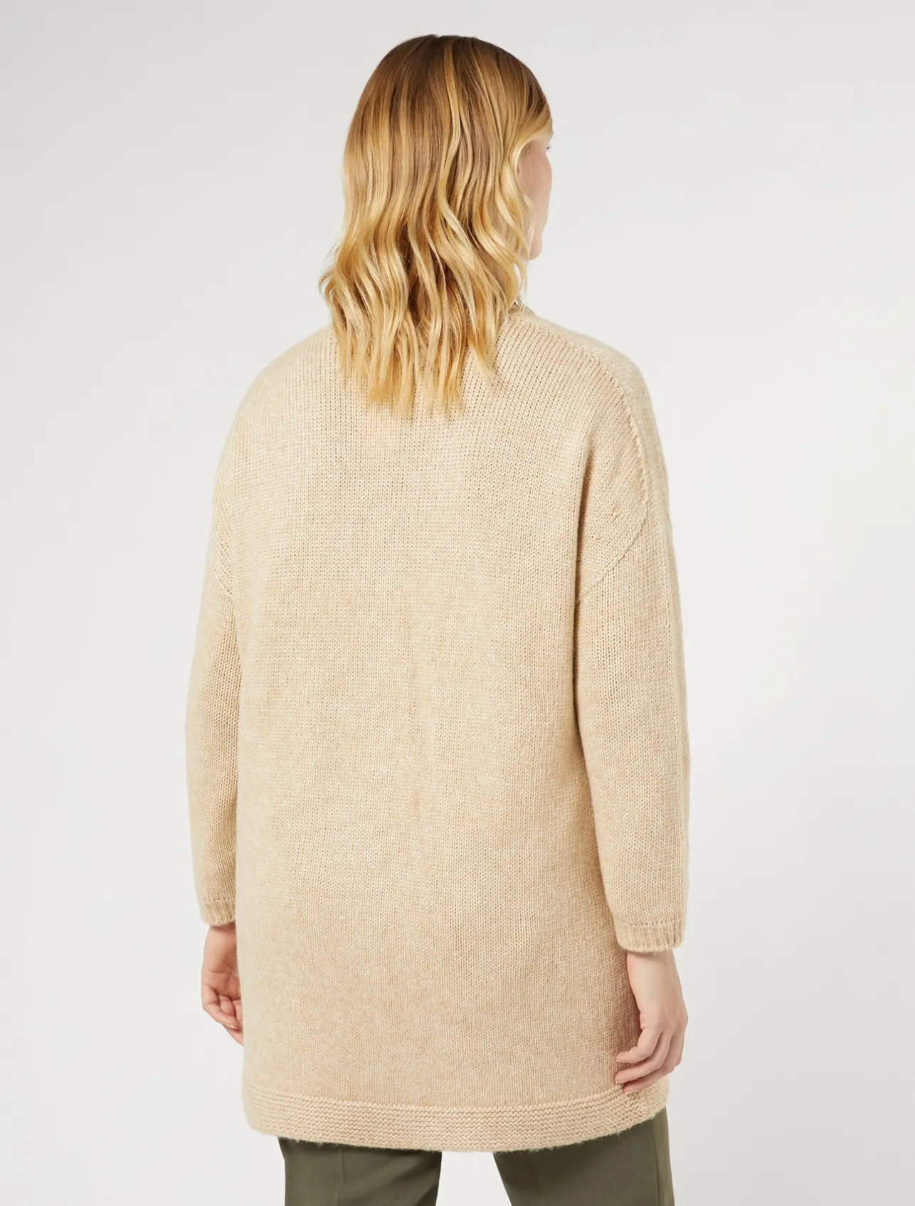 Best Marina Rinaldi Knit yarn coat ALBINO