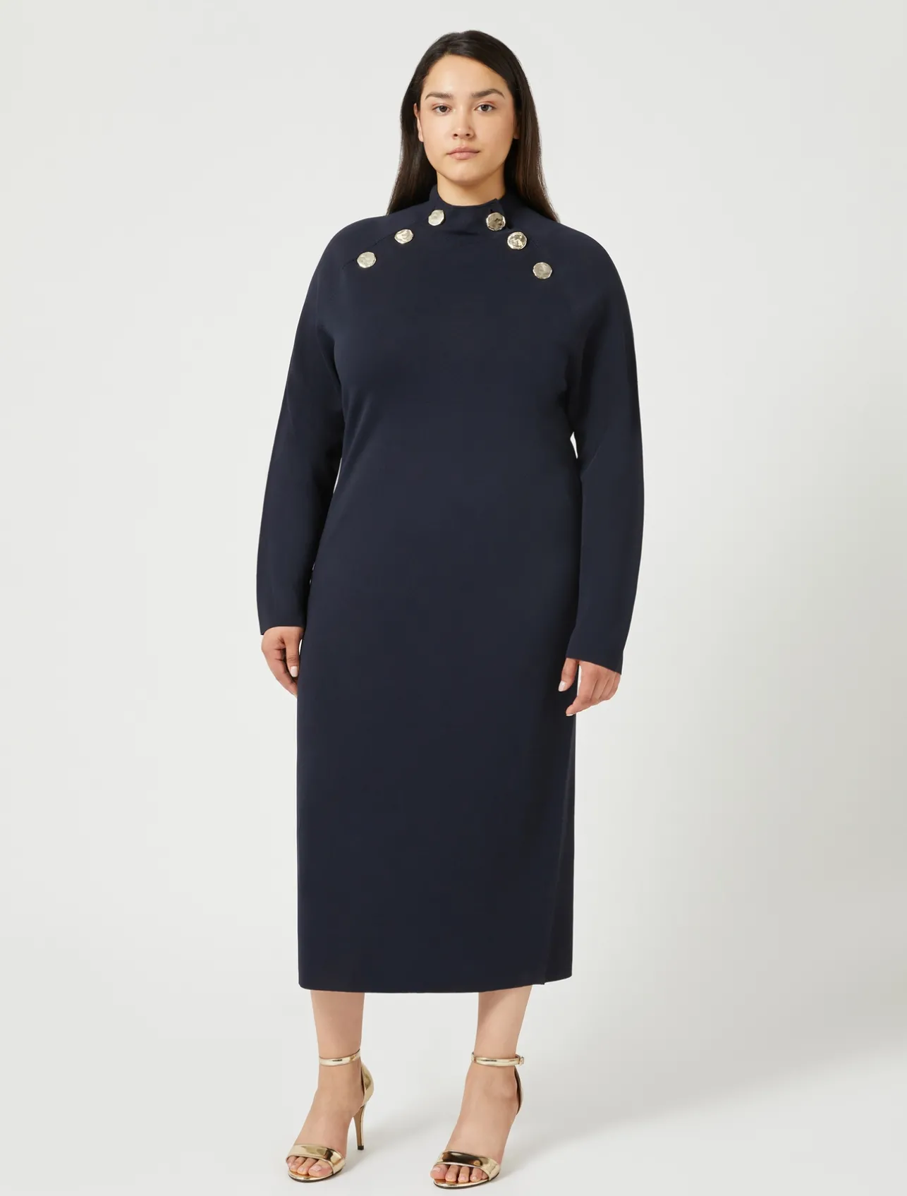 Sale Marina Rinaldi Knitted dress MIDNIGHTBLUE