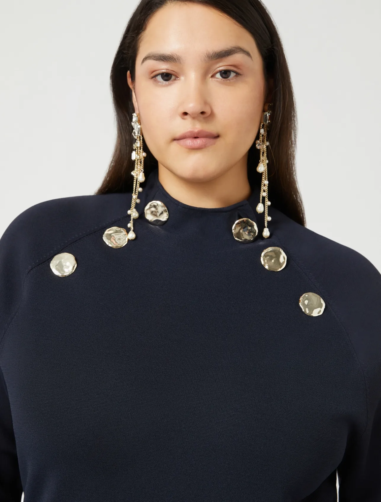 Sale Marina Rinaldi Knitted dress MIDNIGHTBLUE